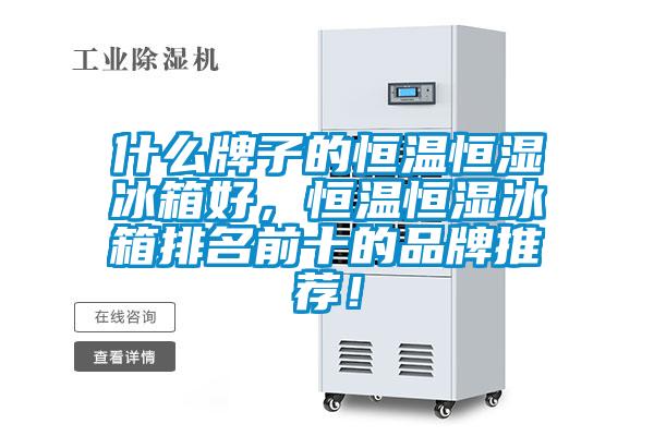 什么牌子的恒溫恒濕冰箱好，恒溫恒濕冰箱排名前十的品牌推薦！