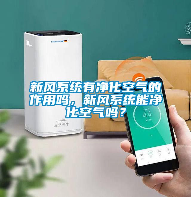 新風系統有凈化空氣的作用嗎，新風系統能凈化空氣嗎？