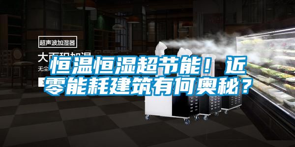 恒溫恒濕超節(jié)能！近零能耗建筑有何奧秘？