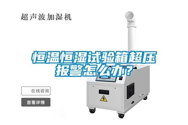 恒溫恒濕試驗箱超壓報警怎么辦?